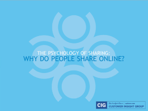 Why do people share online?
