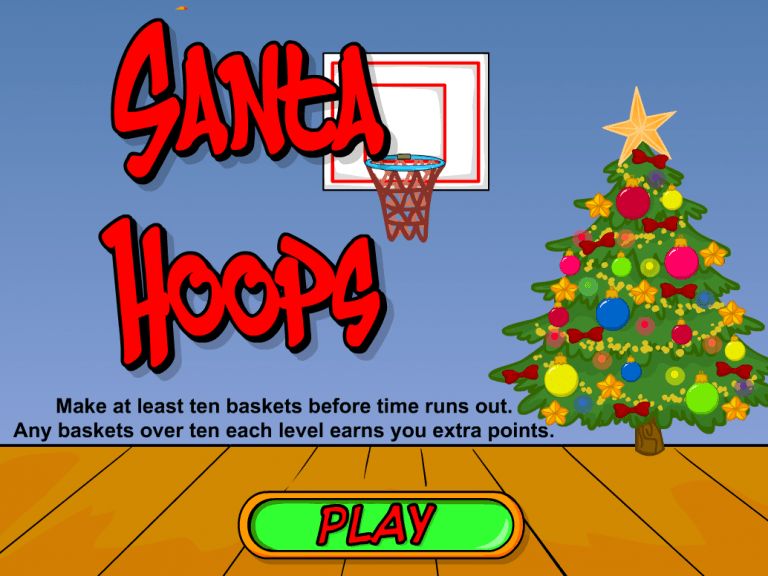 Santa Hoops Christmas Basketball Game
